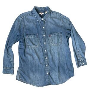 Levi’s Men’s XL Denim Button Down Shirt Classic Medium Wash